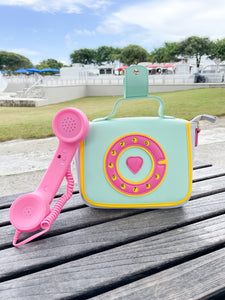 Telephone Handbag - Mint, Hot Pink, & Yellow