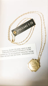 Medium Pendant Necklace Ephesians 3:20