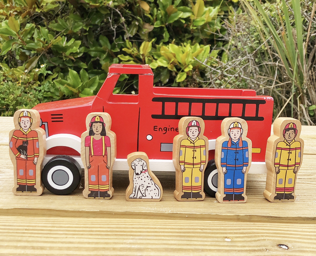 Magnetic Fire Truck Wooden Toy