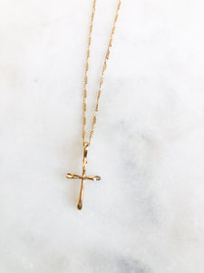 Gold Dainty Cross Necklace