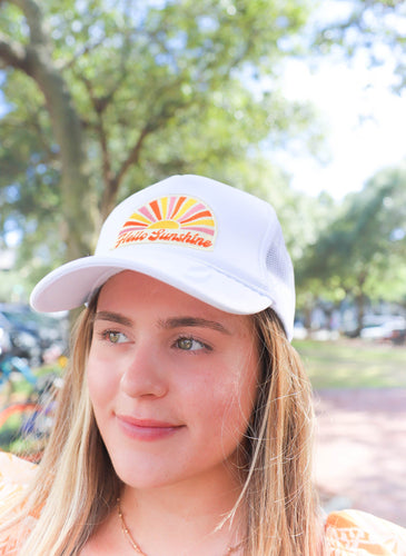 Hello Sunshine Trucker Hat - White