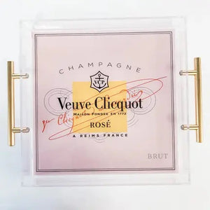 Large Veuve Rose Acrylic Tray