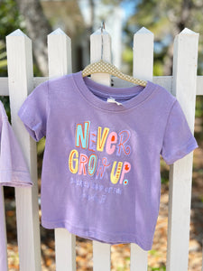 Never Grow Up Baby Tee - Lavender
