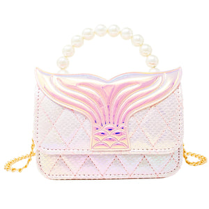 Mermaid Tail Quilted Purse - Pink